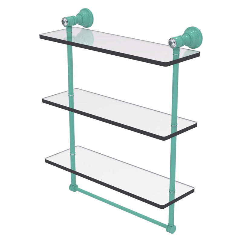 Tablette flottante 3 pièces Carolina, H 19,7 po x l 16 po x P 5,54 po, Vert écume de mer
