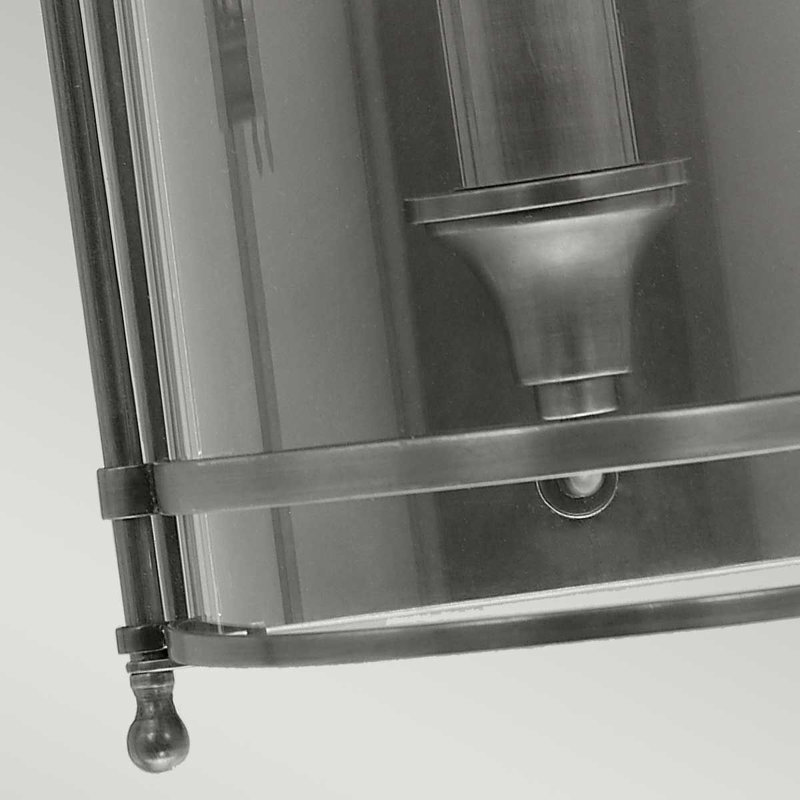 Bataan Flush Mounted Sconce, Polished Nickel
