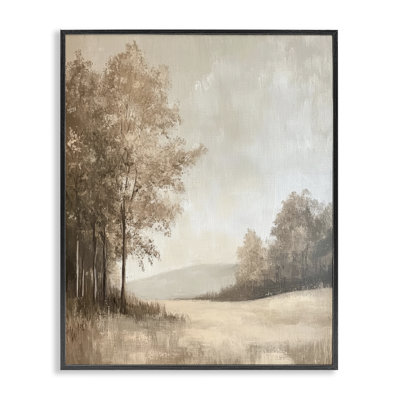 Country Nature in Winter Framed Giclee, design by Petal Prints Design