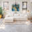 Boneless Creamy Modular Suede Sofa: Space-Saving Chic