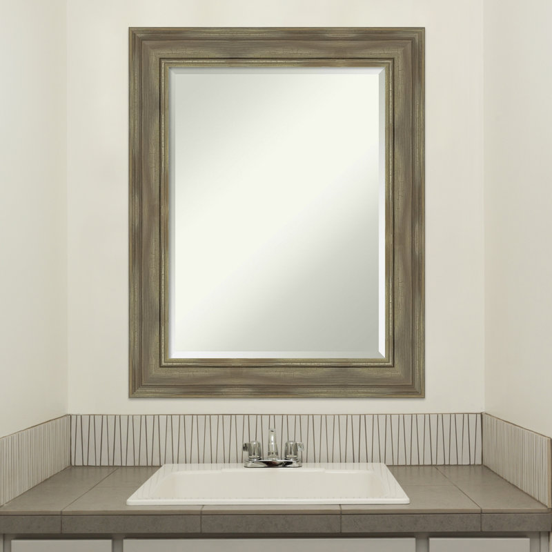 Tico Flat Mirror, 30" H x 24" W, Gray