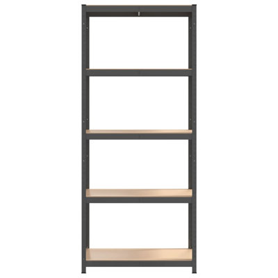 Shelf Storage Bookshelf Shelving Unit 5-Layer Steel and Engineered Wood