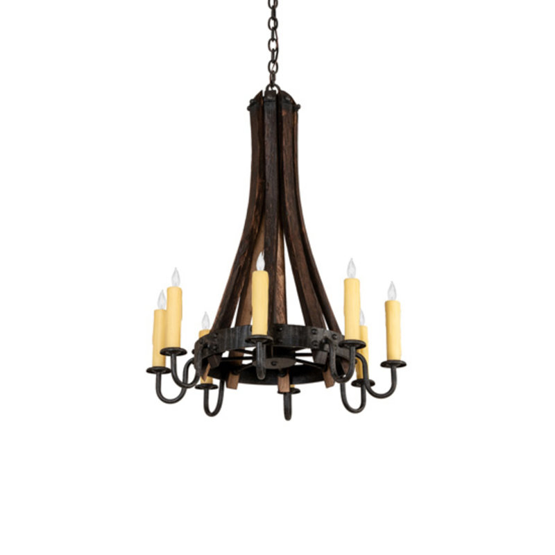 Barrel Stave 8 - Light Chandelier