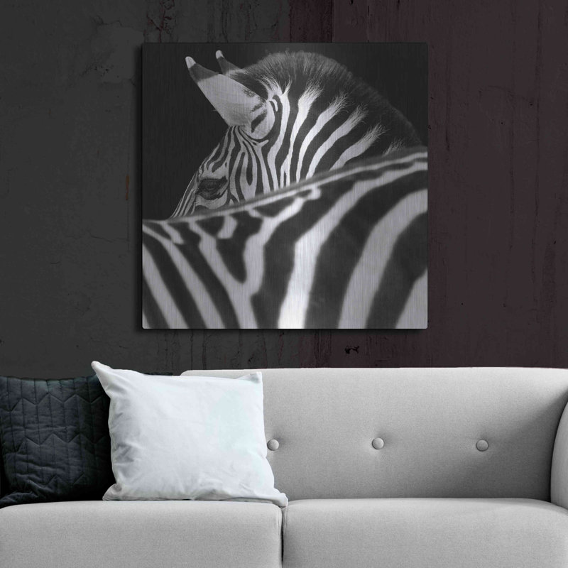 "Zèbre III" par Debra Van Swearingen, H 36 po x l 36 po