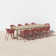 Farrah Euro Café Rectangular 10 - Person 110" Long Dining Set