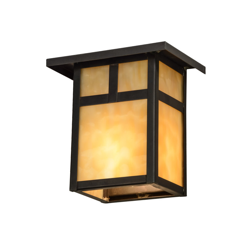 Hyde Park "T" Mission 1 - Light Outdoor Wall Lantern, 6.5" H x 6.5" W x 4.5" D
