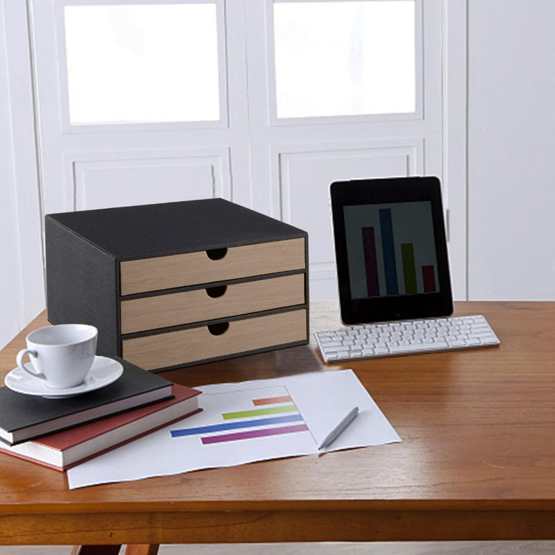 Leather / Faux Leather Desk Organiser