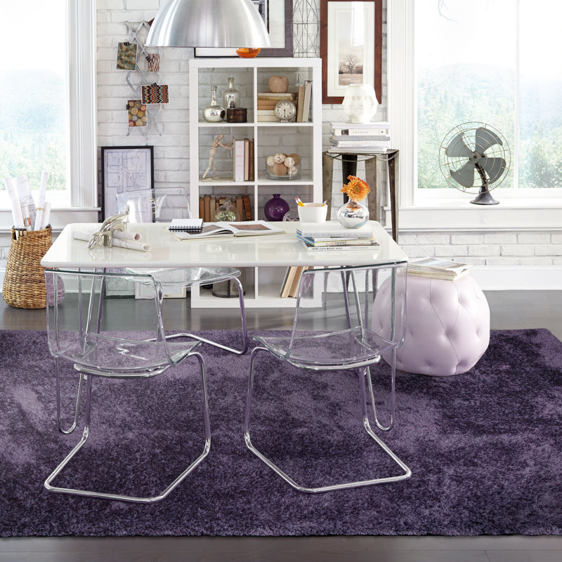 Tapis mauve touffeté à la main Albritton, Rectangle 10 pi x 13 pi