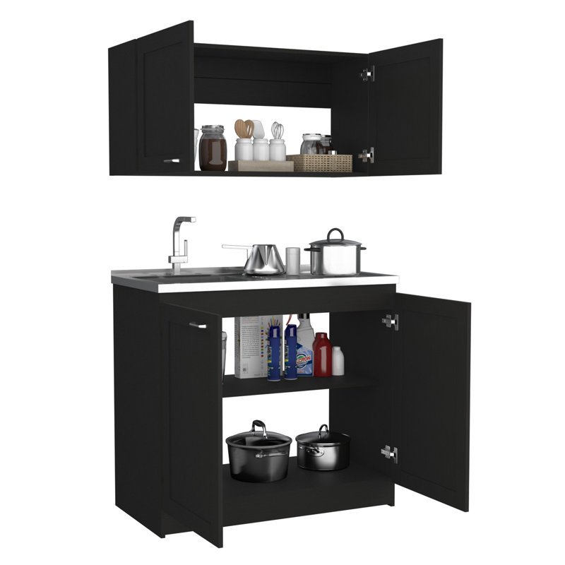 Ashura 2-Pc Kitchen Cabinet Set with Countertop