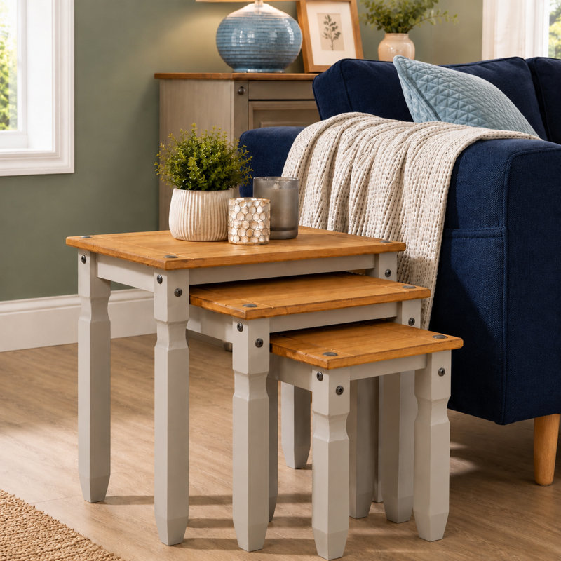 Kawamura Solid Wood Frame Nesting Tables