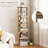 7-Tier Wooden Shoe Rack Narrow Vertical Shoe Stand Storage Display Shelf Natural Natural
