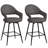 26" Faux Leather Counter Height Swivel Bar Stools-923409092-909672302