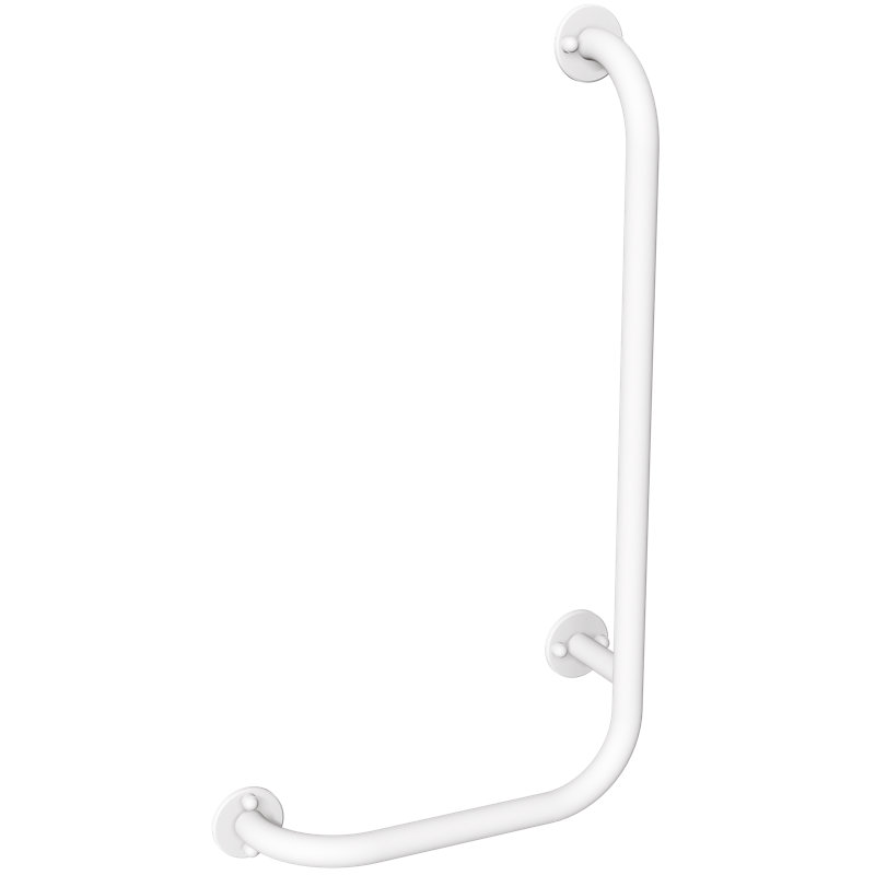 Capricorn Angle Left Grab Bar, White