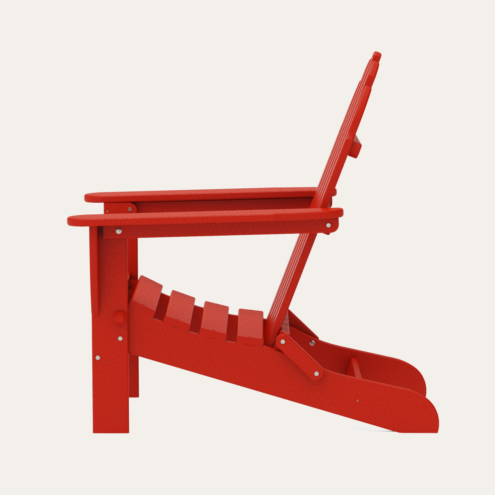 POLYWOOD Classic Adirondack Folding Adirondack Chair, Sunset Red