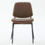 Ensemble de 2 chaises de salle à manger de style Mid-Century rétro en similicuir avec dossier rembourré Ben2od et pieds réglables en métal