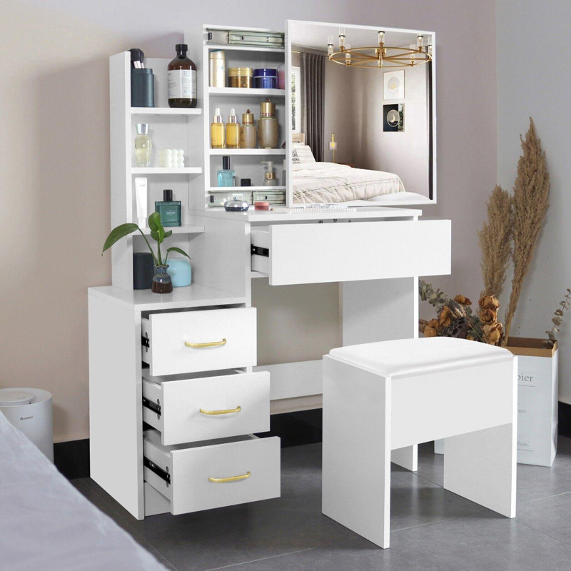 Hampton & Stewart Dressing Table with Mirror, White