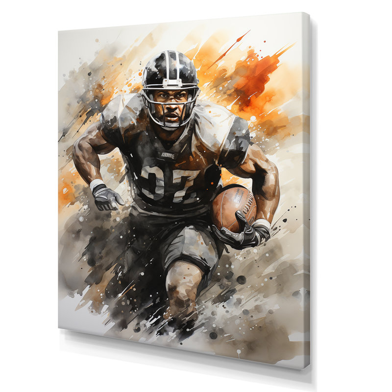 «Patriot USA Football Player II», reproduction sur toile, Toile tendue, H 20 po x l 12 po