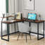 Adleigh L-Shaped Metal Base Computer Desk