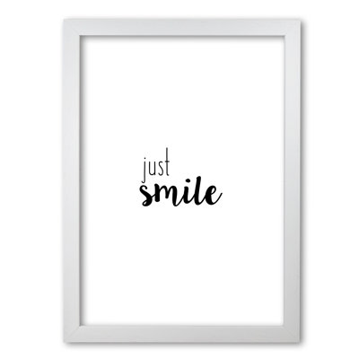 Just Smile 1 Piece Wall Art