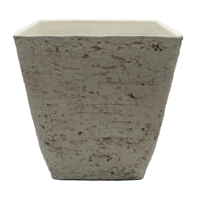 Waqaar Pot Planter, 16.75" H x 15" W x 15" D, White Birch