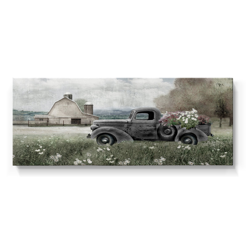 Country Nostalgia - Toile tendue avec châssis - Prêt à accrocher, H 12 po x l 30 po