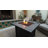 Jasmany Square Steel Propane Smokeless Fire Pit Table with Hidden Fuel Tank