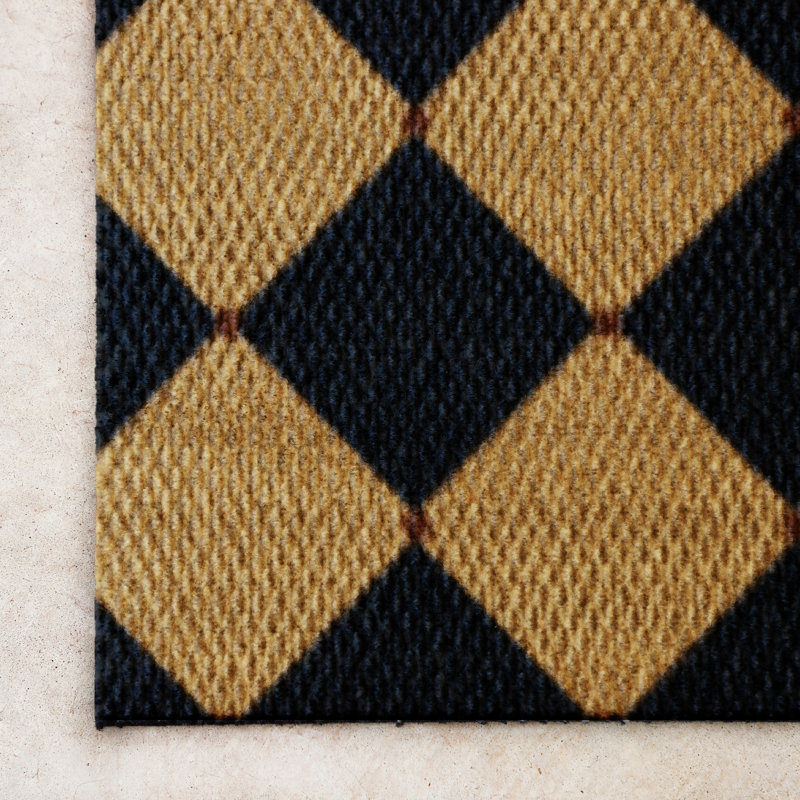 Neighburly Harlequin 22 in. x 34 in. Non-Slip Indoor Outdoor Doormat
