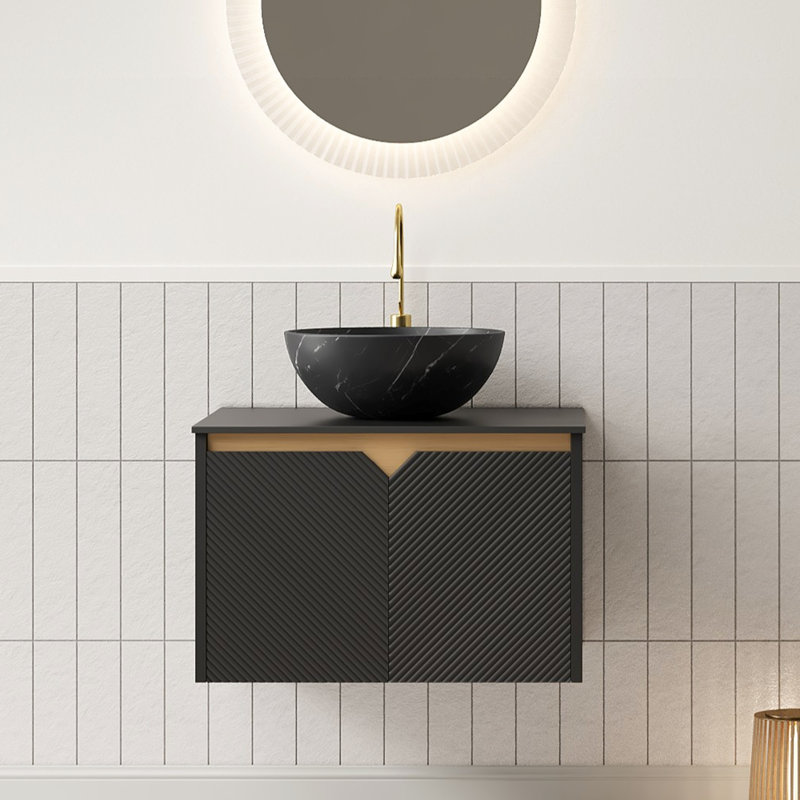 Wall Mounted With Stone Top