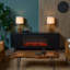Morris 72" Mid-Century TV Stand with Electric Fireplace by Real Flame-331742503-309327806