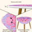 Ensemble de 2 tables basses gigognes triangulaires modernes, motif pieuvre rose, style sous-marin, empilables, style milieu du siècle, idéales pour le salon, la chambre, un appartement ou toute autre pièce de décoration.-1746054024-1746054028
