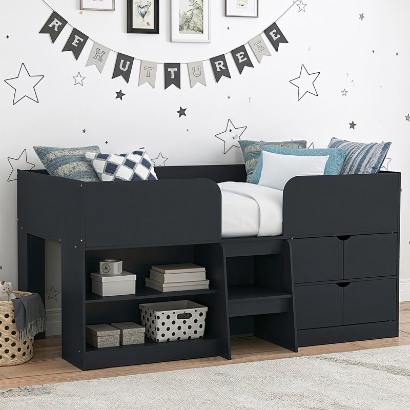 Tadley Kids Cabin Bed, Bluish Grey
