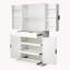 Armoire de cuisine cannelée avec 3 tiroirs à clavier et 6 tablettes de porte, armoire de rangement autoportante-114240963