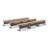 Tables Training Meeting Seminar Classroom 9Pc Beech Folding Industrial Caster Z-Base. Tables Connect.  Modesty Panel, Shelf, Power+Usb Outlet. Fold+Nest For Storage (Seating Not Included).