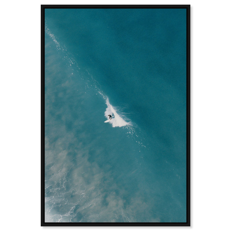 Aquamarine Breath Print by Oliver Gal, 16"H x 11"W, Black Floater Frame