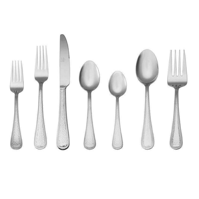 Gourmet Basics by Mikasa Halston 42-Piece 18/0 Stainless Steel Flatware Set
