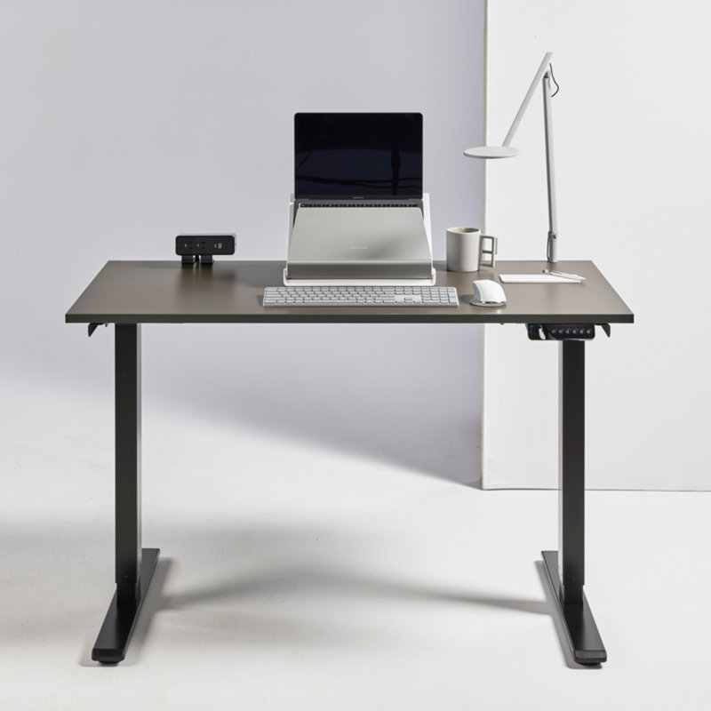 eFloat Go 2.0 Standing Desk, 48" W x 24" D, Black Laminate