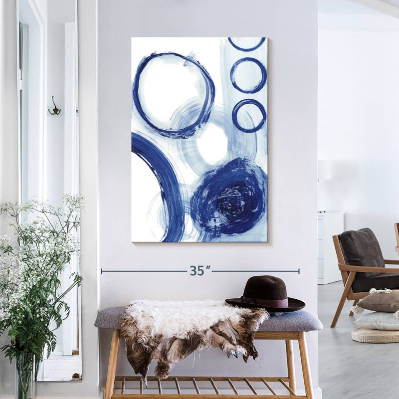 Étude du cercle bleu III, H 36 po x l 24 po