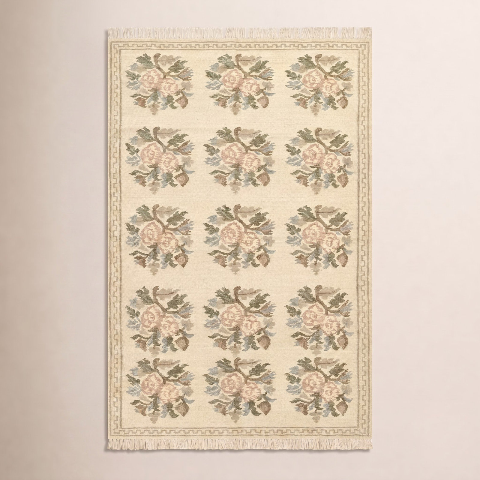 Florence Ivory Hand-Woven Floral Wool Rug, 8' X 10'
