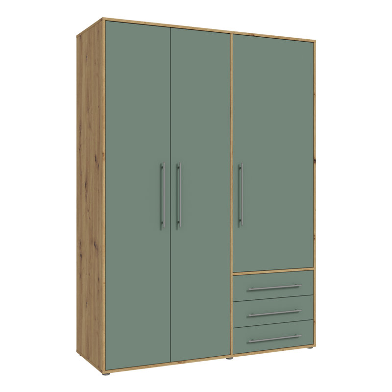 Takeem Manufactured Wood Wardrobe, Light oak/Sage