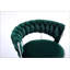 Ensemble de 2 tabourets de bar pivotants réglables avec repose-pieds et base chromés, revêtement en velours pour le confort et le style, vert-116415819