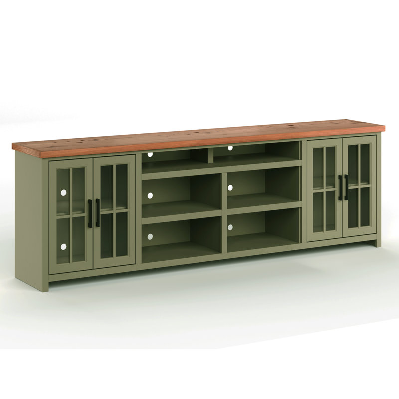 Brixham 96" Farmhouse TV Stand for TVs up to 100", Extra Long Wood Media Console with Storage Cabinets & Shelves, Fully Assembled