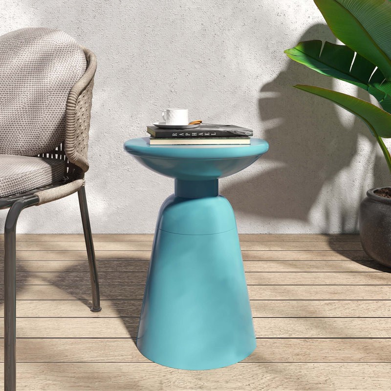 Table de bout d'extérieur en métal, Marine