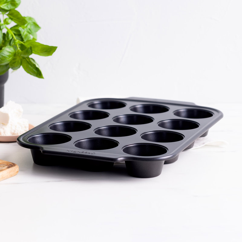 GreenPan Non-Stick Steel Muffin Pan with Lid