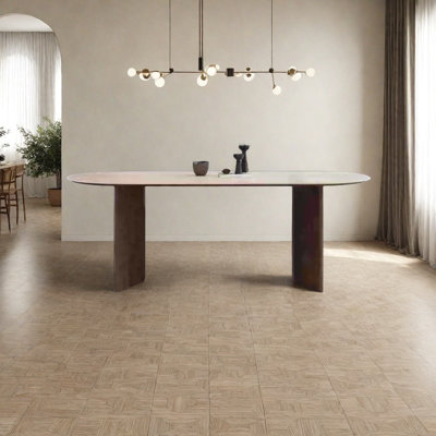 Solid wood legs for the slab dining table