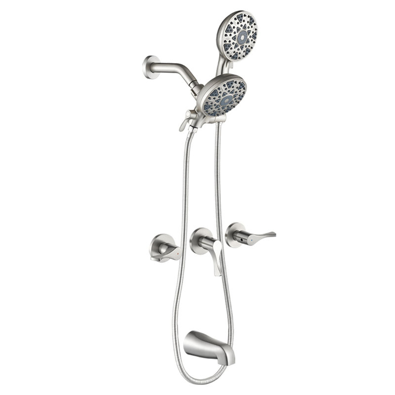 Volume Control Complete Shower System with Rough in-Valve, Brushed Nickel