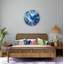 Abstrait horloge murale en verre trempé bleu océan, art côtier, décoration moderne, cadeau unique, grande horloge murale, horloges murales décoratives-1230600315-1230600292