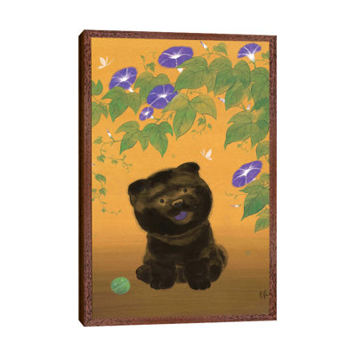 Chow And Morning Glories by Martin Hsu - Print on Canvas