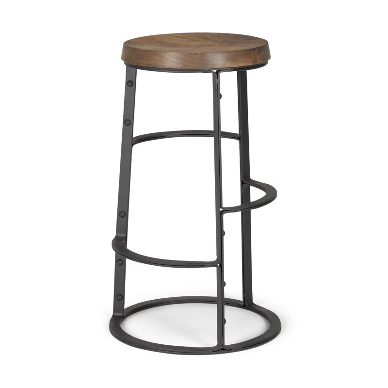 Kettner Upholstered Counter Stool with Metal Frame, Counter Stool (26" Seat Height
