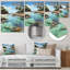Dominicain Caribbean Dreamscape II - plage, reproduction d'art mural en métal-240334082