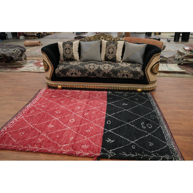 Tapis marocain fait à la main de taille pièce 5 x 8